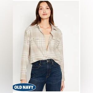 Loose Flannel Boyfriend Shirt